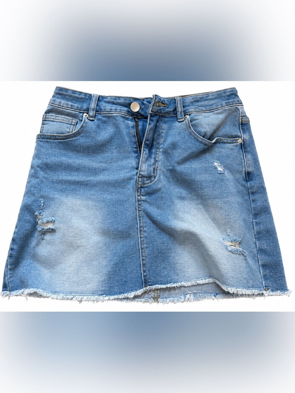 Light Blue Denim Skirt